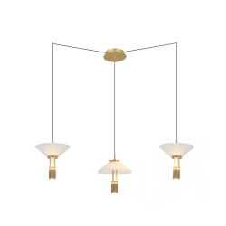 23201 PENDANT LED LIGHT 28W 3000K ALUMINIUM GOLD Zambelis Lights